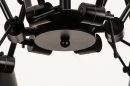Foto 74523-9 detailfoto: Zwarte spinlamp met zes verstelbare knikarmen geschikt voor ronde eettafel