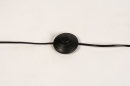 Foto 74528-9: Schwarze Stehlampe mit rustikalem Lampenschirm aus Leinen in Beige