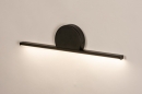 Foto 74529-2 schuinaanzicht: Zwarte wandlamp met geïntegreerd led dimbaar zonder dimmer
