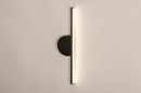 Foto 74529-3 vooraanzicht: Zwarte wandlamp met geïntegreerd led dimbaar zonder dimmer
