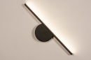 Foto 74529-4 vooraanzicht: Zwarte wandlamp met geïntegreerd led dimbaar zonder dimmer