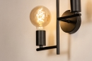 Foto 74537-7: Minimalistische wandlamp zwart met twee fittingen voor twee fittinglampen