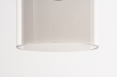 Foto 74545-8: Zwarte hanglamp met drie glazen van rookglas 