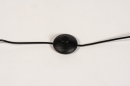 Foto 74546-11: Schwarze Stehleuchte mit Rauchglaskugel und schönen Messingdetails
