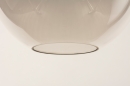 Foto 74547-6 detailfoto: Hanglamp met bol rookglas met messing fittingen en details