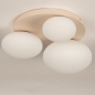 Foto 74553-6 niet_in_feed: Beige plafondlamp rond met drie opaalglazen 