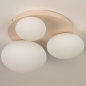 Foto 74553-8 niet_in_feed: Beige plafondlamp rond met drie opaalglazen 