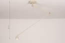 Hanglamp 74564: landelijk, modern, metaal, beige #1