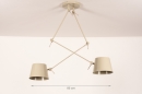 Pendelleuchte 74566: laendlich, modern, Metall, Beige #9