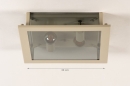 Foto 74567-1: Moderne Deckenleuchte mit Rauchglas und sandfarbener Armatur