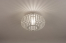 Plafondlamp 74570: landelijk, modern, glas, wit opaalglas #2