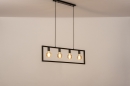 Foto 74572-2: Minimalistische schwarze Hängelampe mit vier Lichtpunkten