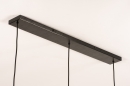 Foto 74576-13: Moderne hoogwaardige zwarte hanglamp met Rookglas 
