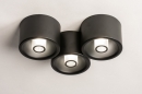 Plafondlamp 74584: design, modern, metaal, zwart #3