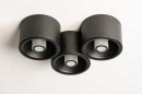 Plafondlamp 74584: design, modern, metaal, zwart #4
