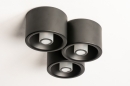 Plafondlamp 74584: design, modern, metaal, zwart #5