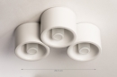 Foto 74585-1: Witte plafondlamp in cilindervorm geschikt voor in de badkamer