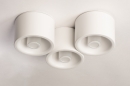 Foto 74585-4: Witte plafondlamp in cilindervorm geschikt voor in de badkamer