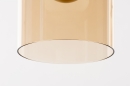 Foto 74591-8: Hanglamp met drie amberkleurige glazen 