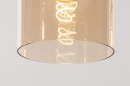 Foto 74591-9: Hanglamp met drie amberkleurige glazen 