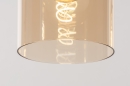 Foto 74591-9: Hanglamp met drie amberkleurige glazen 