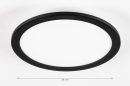 Foto 74602-1: Ronde led plafondlamp die zowel warm licht als daglicht geeft met afstandsbediening