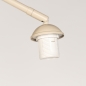 Foto 74611-10: Grote beige retro booglamp zonder kap met snoer en schakelaar geschikt voor led