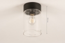 Plafondlamp 74614: modern, glas, helder glas, aluminium #1
