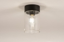 Foto 74614-2: Zwarte plafondlamp met hoogwaardig glas en hoge afdichtingsklasse