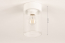 Plafondlamp 74615: modern, glas, helder glas, aluminium #1