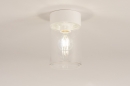 Plafondlamp 74615: modern, glas, helder glas, aluminium #2