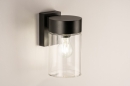 Foto 74616-8: Zwarte wandlamp met glas van hoogwaardige kwaliteit en hoge afdichtingsklasse