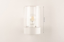 Foto 74617-1: Witte wandlamp met glas van hoogwaardige kwaliteit en hoge afdichtingsklasse