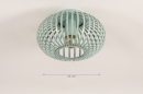 Plafondlamp 74622: modern, retro, metaal, groen #1
