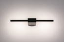 Foto 74633-4: Schmale LED-Wandleuchte in schlichtem Design in Schwarz mit eingebauter LED
