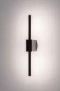 Foto 74633-8: Schmale LED-Wandleuchte in schlichtem Design in Schwarz mit eingebauter LED