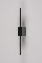 Foto 74633-9: Schmale LED-Wandleuchte in schlichtem Design in Schwarz mit eingebauter LED