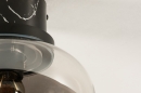 Foto 74638-5 detailfoto: Plafondlamp van rookglas en zwart marmer.