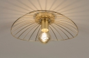 Foto 74651-2 onderaanzicht: Gouden plafondlamp met 'draad' 