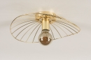 Foto 74651-4 onderaanzicht: Gouden plafondlamp met 'draad' 