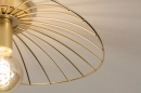 Foto 74651-7 detailfoto: Gouden plafondlamp met 'draad' 