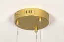 Foto 74659-11 detailfoto: Grote gouden led hanglamp in uniek design