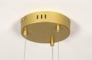 Foto 74659-11: Große goldene LED-Pendelleuchte in einzigartigem Design