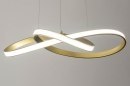 Foto 74659-3: Große goldene LED-Pendelleuchte in einzigartigem Design