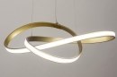 Foto 74659-4: Große goldene LED-Pendelleuchte in einzigartigem Design