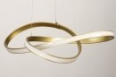 Foto 74659-7: Große goldene LED-Pendelleuchte in einzigartigem Design