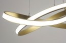 Foto 74659-8 detailfoto: Grote gouden led hanglamp in uniek design