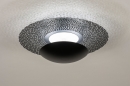 Plafondlamp 74660: modern, eigentijds klassiek, metaal, zwart #2