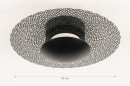 Foto 74661-1 maatindicatie: Grote plafondlamp in het zwart voor woonkamer of hal