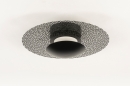 Foto 74661-3 onderaanzicht: Grote plafondlamp in het zwart voor woonkamer of hal